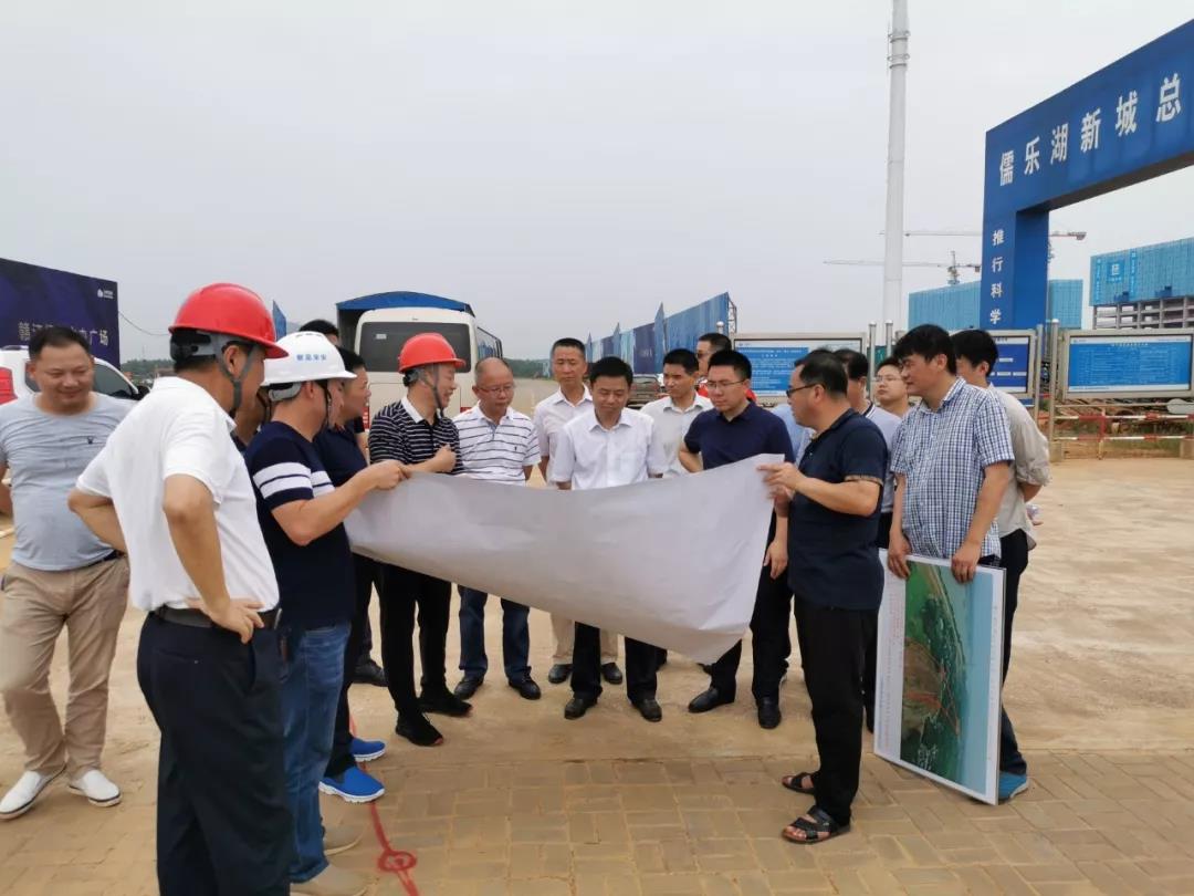 区党工委副书记程建兵调研儒乐湖新城在建项目