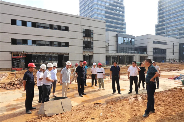 谢荣华调研技术协同创新园(一期)及幸福河西侧截污工程
